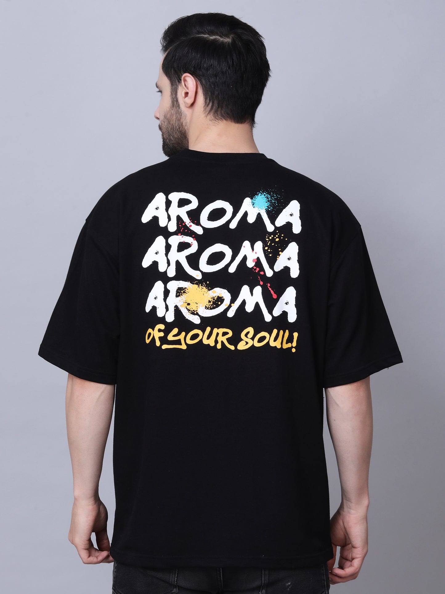 Oversized Black T-shirt (AROMA)