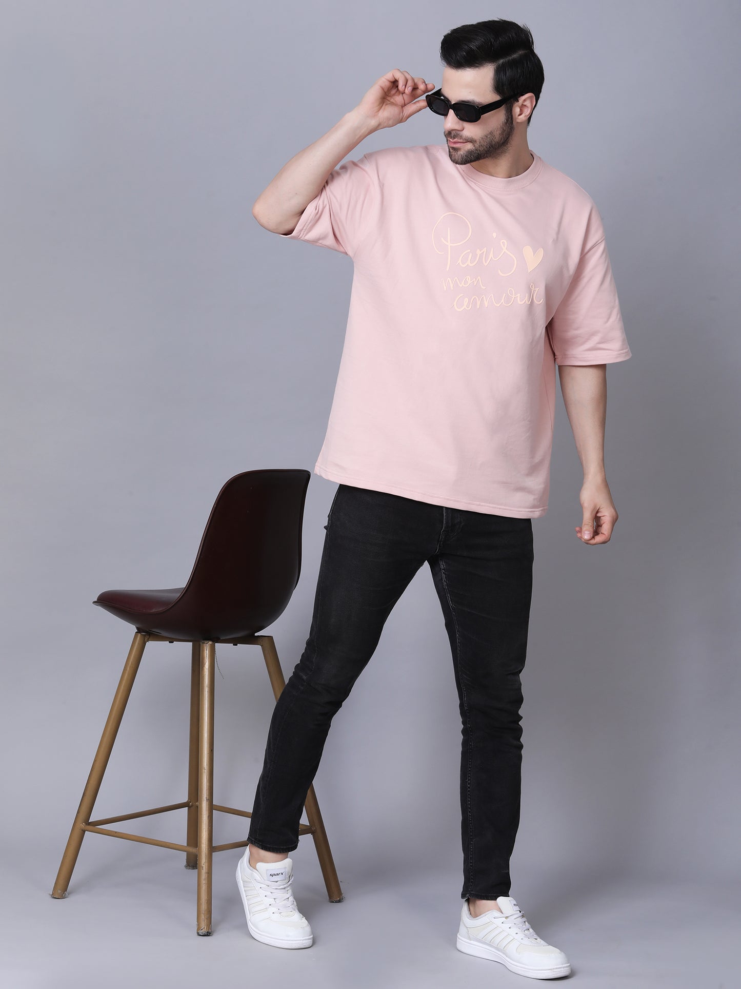 Oversized Peach T-Shirt (PARIS)