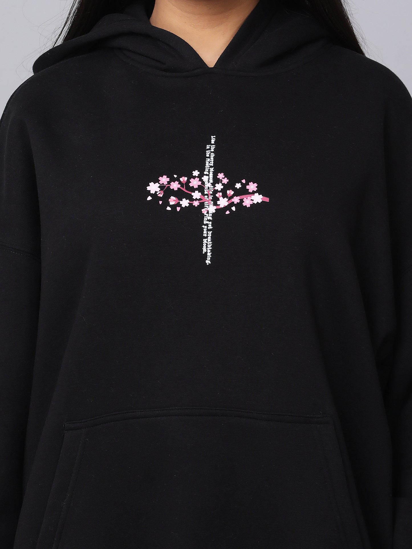 Black Floral Hoodie (UNISEX)